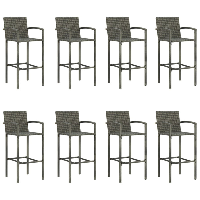 Set mobilier bar de grădină, 9 piese, gri - WALTI WALTI