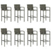 Set mobilier bar de grădină, 9 piese, gri - WALTI WALTI