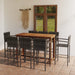 Set mobilier bar de grădină, 9 piese, gri - WALTI WALTI