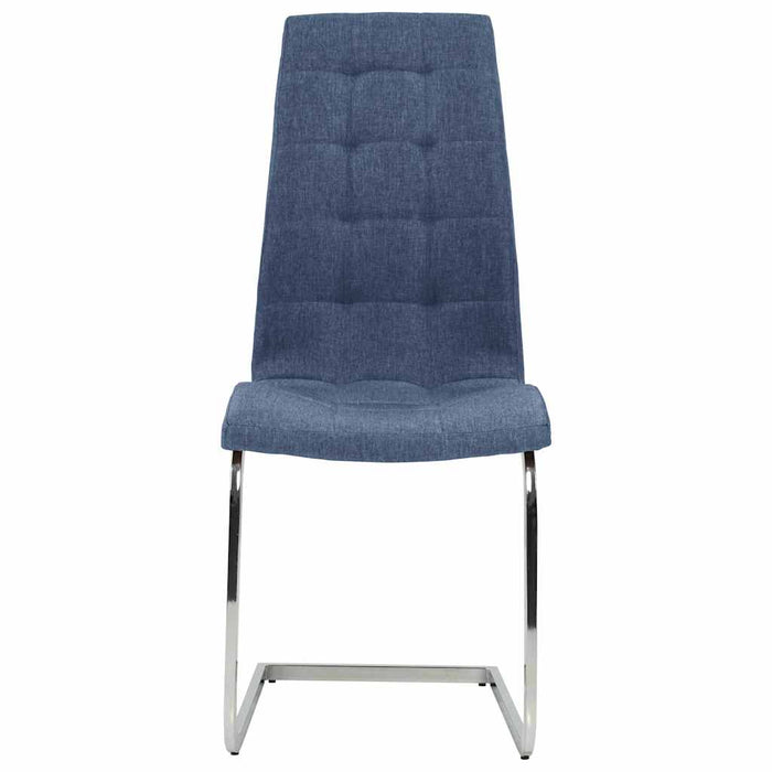 Scaune de bucătărie consolă, 2 buc., albastru, textil WALTI