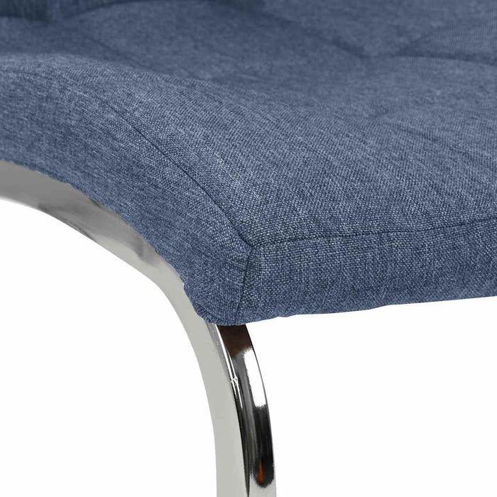 Scaune de bucătărie consolă, 2 buc., albastru, textil WALTI
