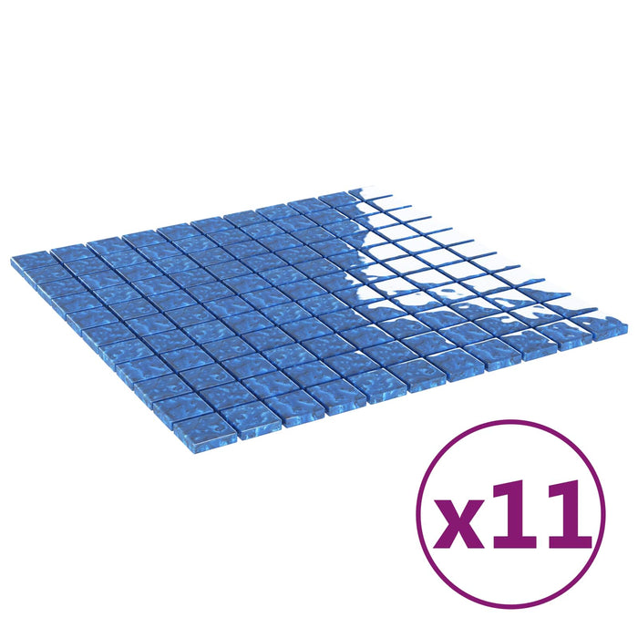 Plăci mozaic 11 pcs albastru 50 x 50 cm Sticlă - WALTI WALTI