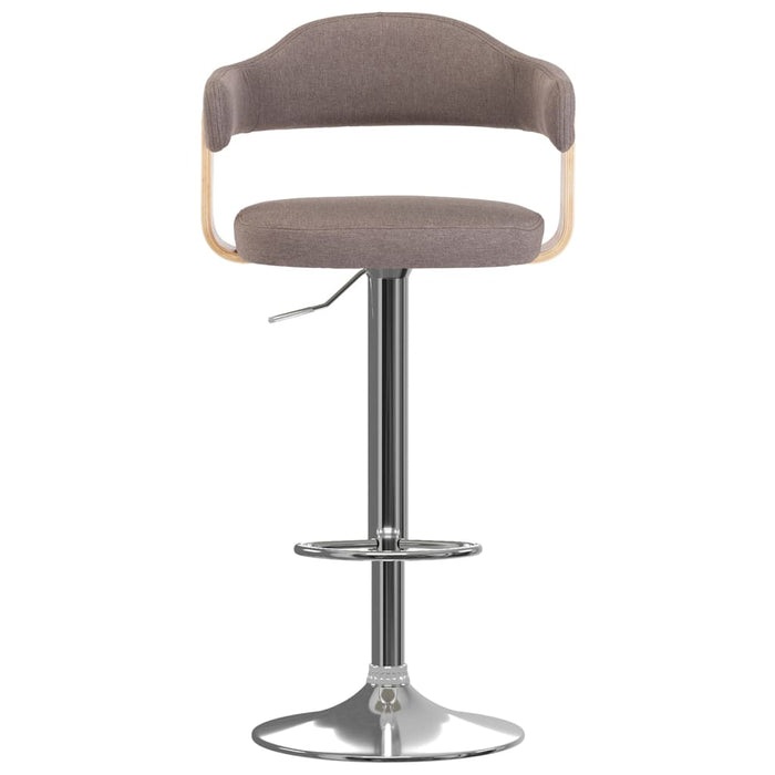 Scaune de bar 2 buc. gri taupe lemn curbat și material textil - WALTI WALTI