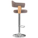 Scaune de bar 2 buc. gri taupe lemn curbat și material textil - WALTI WALTI
