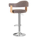 Scaune de bar 2 buc. gri taupe lemn curbat și material textil - WALTI WALTI