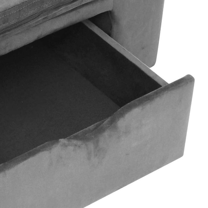 Canapea pentru câini cu sertar, gri, 75x50x38 cm, pluș - WALTI WALTI