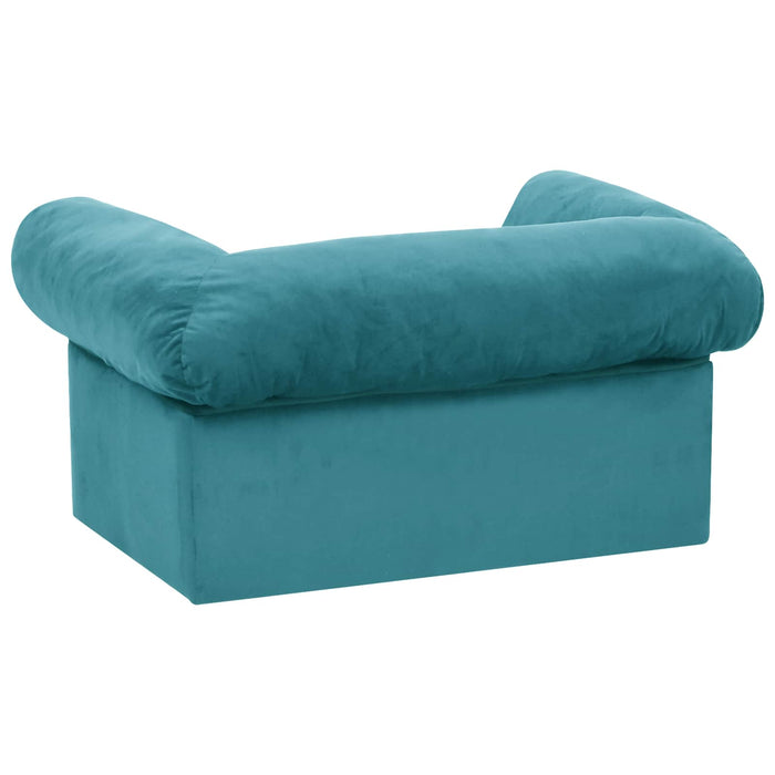 Canapea pentru câini cu depozitare Turcoaz 75 x 50 x 38cm Pluș WALTI