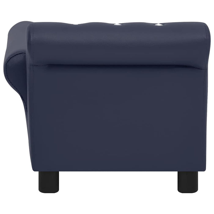 Canapea pentru câini, albastru, 83x45x42 cm, piele ecologică WALTI