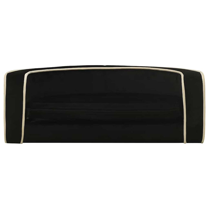 Canapea pliabilă de câini negru 73x67x26 cm pernă pluș lavabilă WALTI
