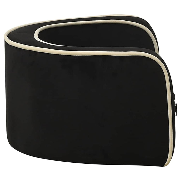 Canapea pliabilă de câini negru 73x67x26 cm pernă pluș lavabilă WALTI