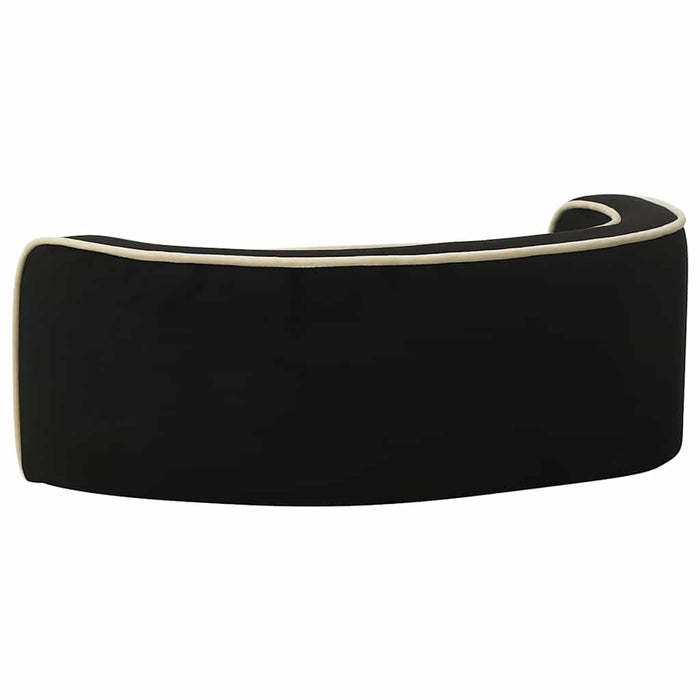 Canapea pliabilă de câini negru 73x67x26 cm pernă pluș lavabilă WALTI