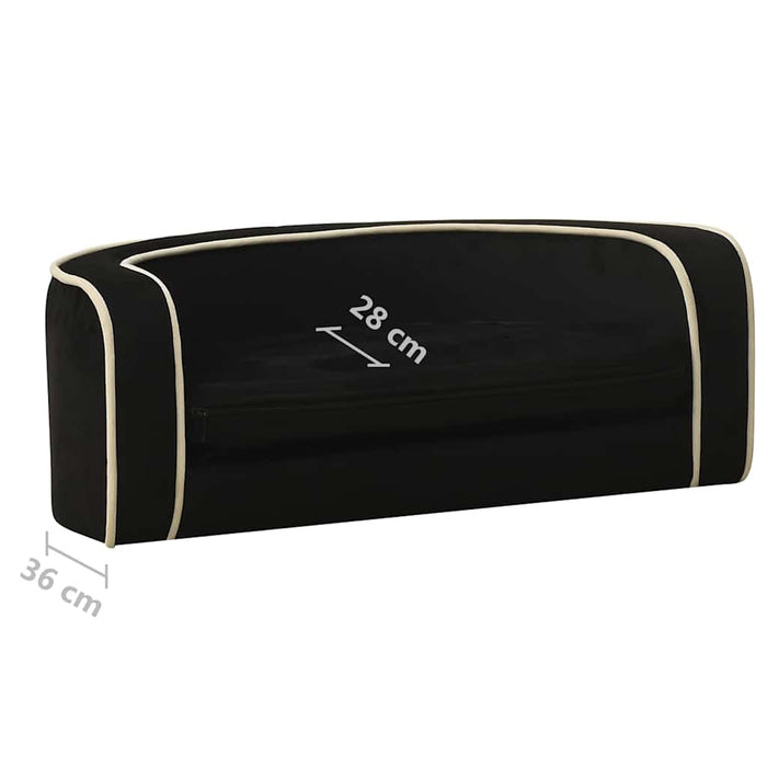 Canapea pliabilă de câini negru 73x67x26 cm pernă pluș lavabilă WALTI