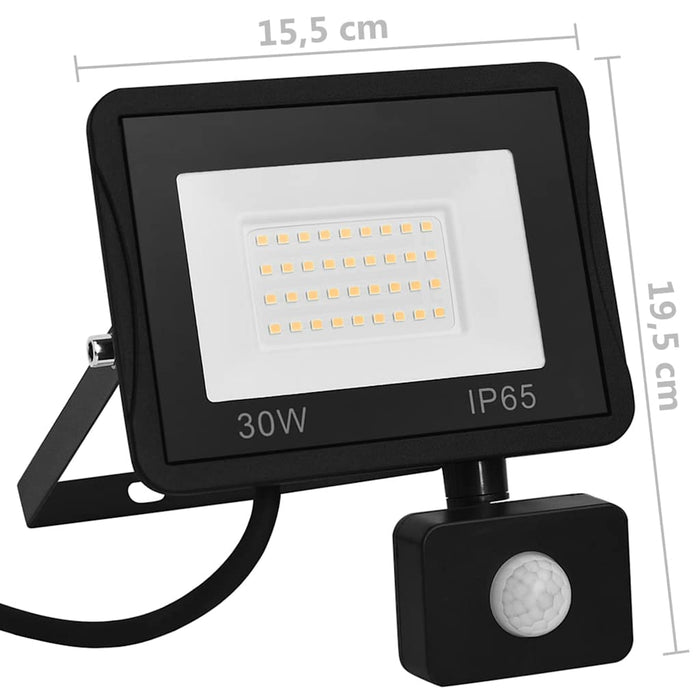 Proiector LED cu senzor, 30 W, alb cald - WALTI WALTI