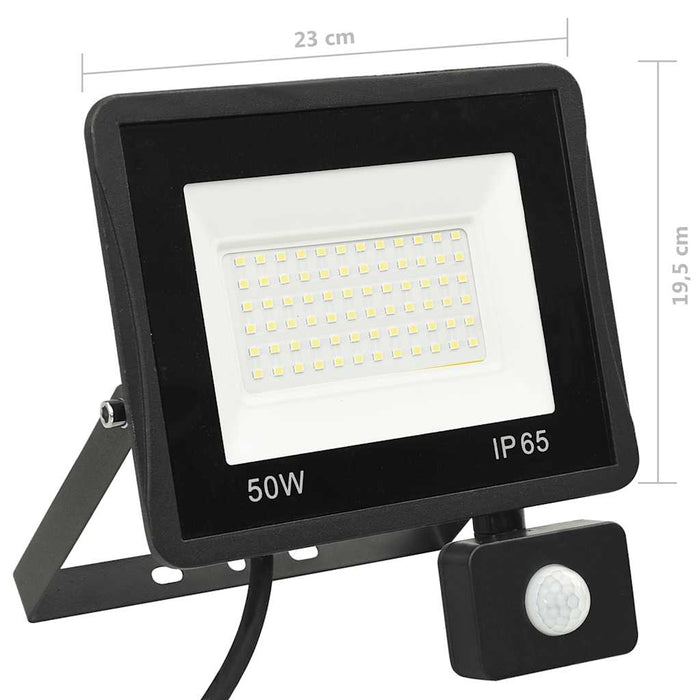 Proiector LED cu senzor, 50 W, alb rece - WALTI WALTI