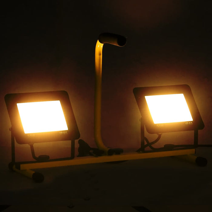 Proiector cu LED și mâner, 2x50 W, alb cald - WALTI WALTI