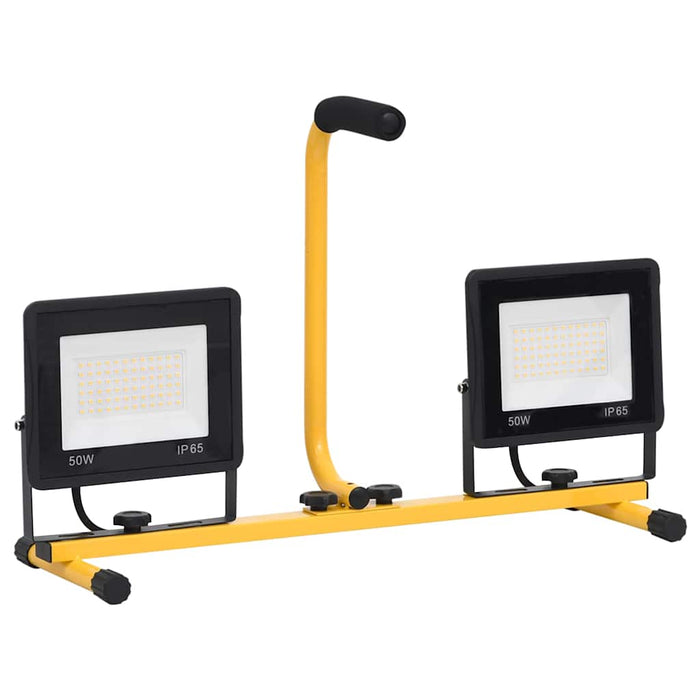 Proiector cu LED și mâner, 2x50 W, alb cald - WALTI WALTI