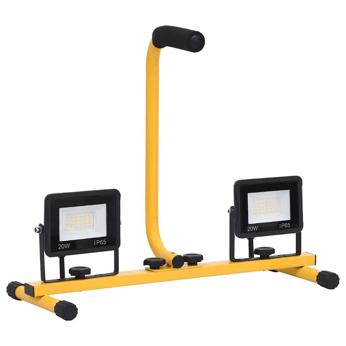 Proiector cu LED și mâner, 2x20 W, alb rece - WALTI WALTI