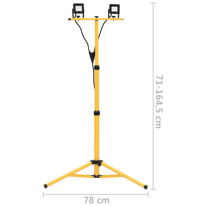 Proiector cu LED și trepied, 2x10 W, alb cald - WALTI WALTI