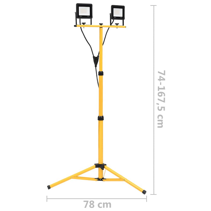 Proiector cu LED și trepied, 2x20 W, alb cald - WALTI WALTI
