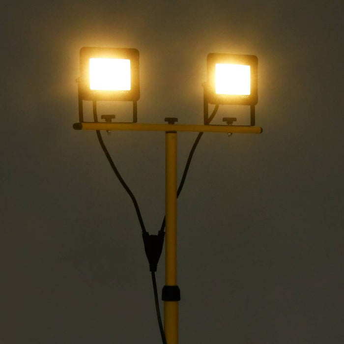 Proiector cu LED și trepied, 2x50 W, alb cald - WALTI WALTI