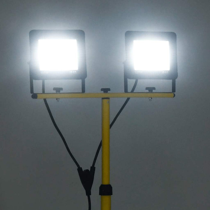 Proiector cu LED și trepied, 2x100 W, alb rece - WALTI WALTI
