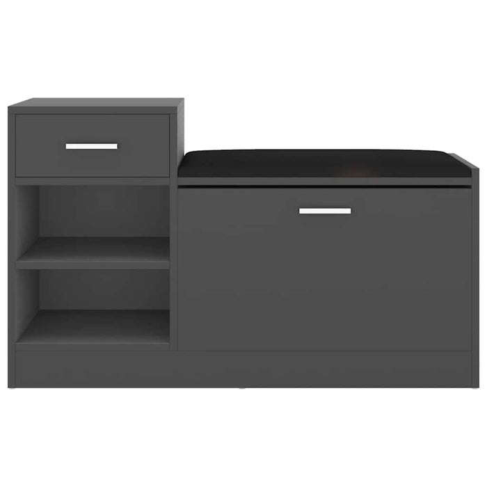 Banchetă pantofar, gri, 94,5x31x57 cm, lemn prelucrat - WALTI WALTI
