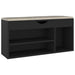 Banchetă pantofar cu pernă, negru, 104x30x49 cm, lemn prelucrat - WALTI WALTI
