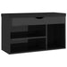 Pantofar cu pernă, negru extralucios 80x30x47cm, lemn prelucrat - WALTI WALTI