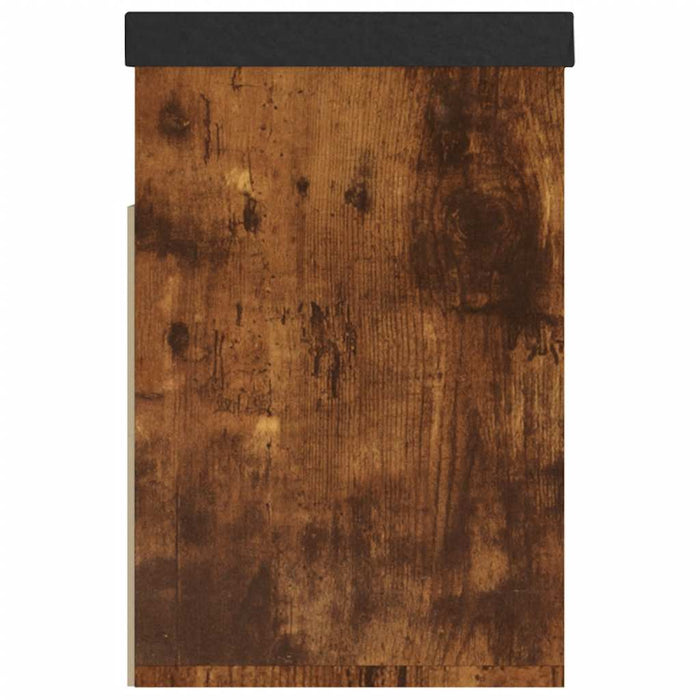 Pantofar cu pernă, stejar afumat, 80x30x47 cm, lemn prelucrat - WALTI WALTI