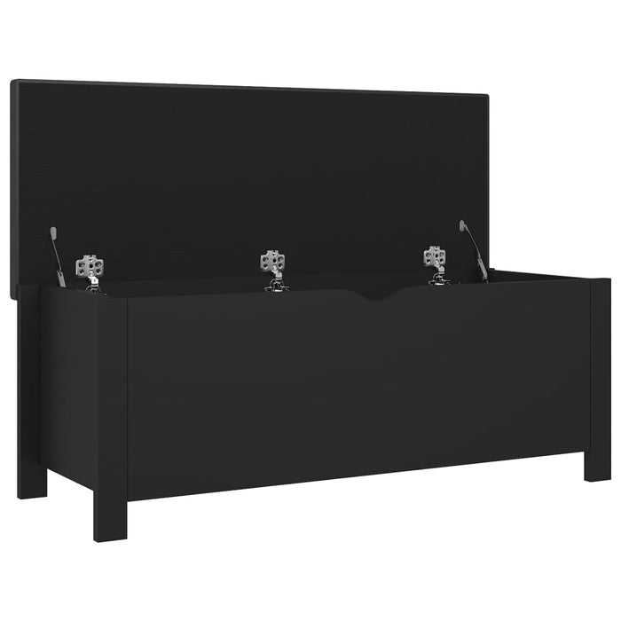 Cutie de depozitare cu pernă, negru, 105x40x45cm lemn prelucrat - WALTI WALTI