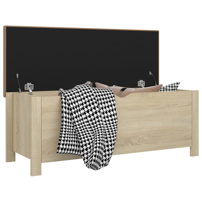 Cutie depozitare pernă stejar sonoma 105x40x45cm lemn prelucrat - WALTI WALTI