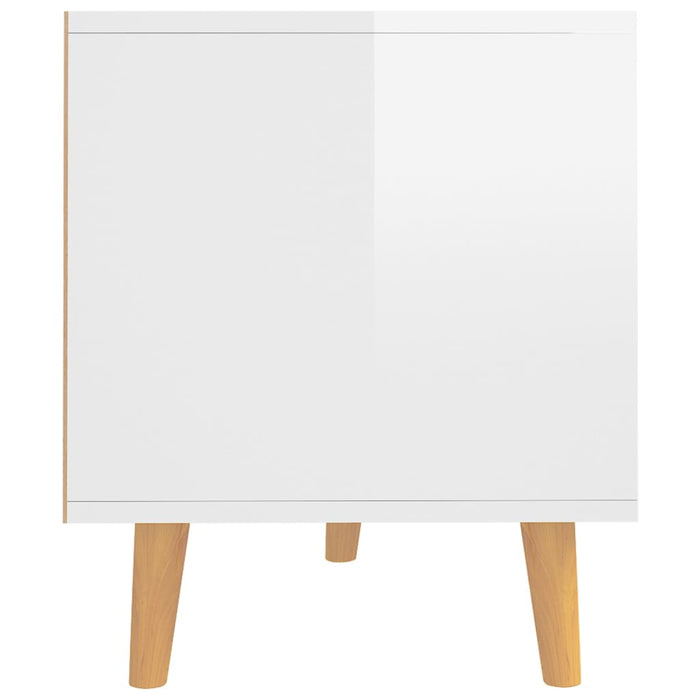 Comodă TV, alb extralucios, 90x40x48,5 cm, lemn prelucrat - WALTI WALTI