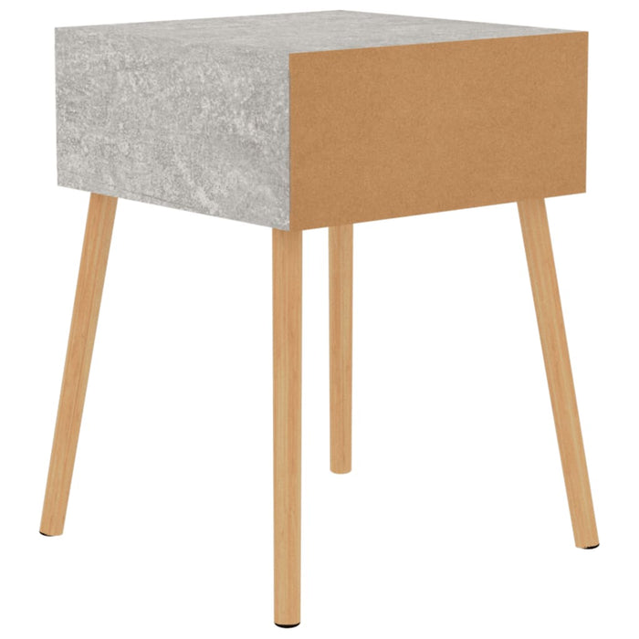 Noptieră, gri beton, 40x40x56 cm, lemn prelucrat - WALTI WALTI