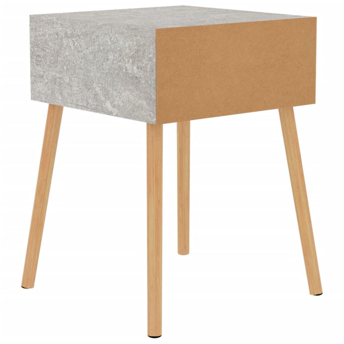 Dulapuri noptieră, 2 buc, gri beton, 40x40x56 cm,lemn prelucrat - WALTI WALTI