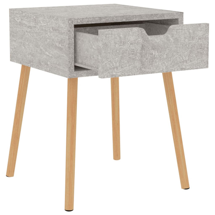 Dulapuri noptieră, 2 buc, gri beton, 40x40x56 cm,lemn prelucrat - WALTI WALTI