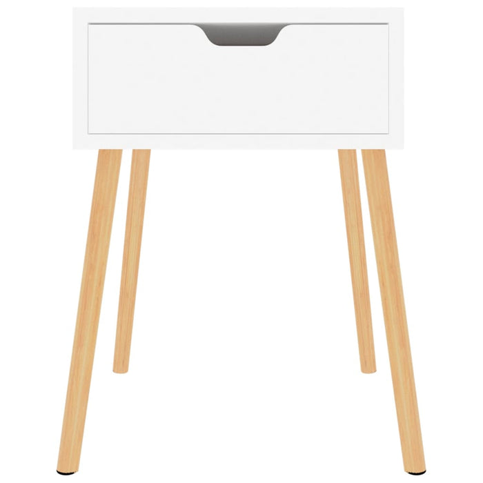 Noptiere, 2 buc., alb extralucios, 40x40x56 cm, lemn prelucrat - WALTI WALTI