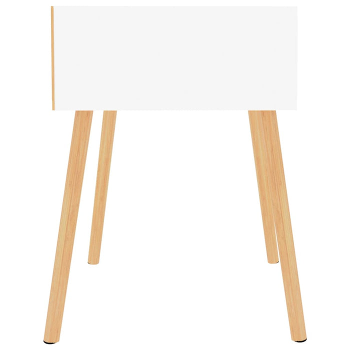 Noptiere, 2 buc., alb extralucios, 40x40x56 cm, lemn prelucrat - WALTI WALTI
