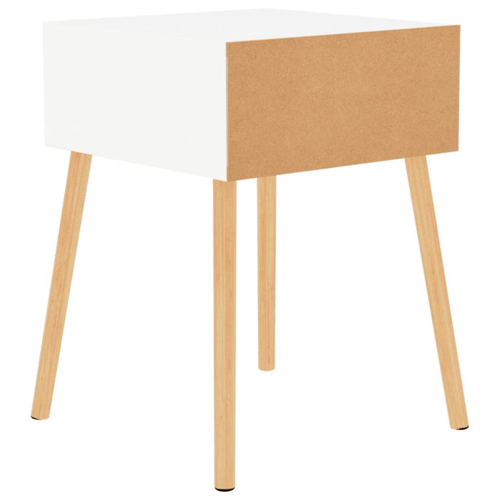 Noptiere, 2 buc., alb extralucios, 40x40x56 cm, lemn prelucrat - WALTI WALTI