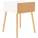 Noptiere, 2 buc., alb extralucios, 40x40x56 cm, lemn prelucrat - WALTI WALTI