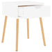 Noptiere, 2 buc., alb extralucios, 40x40x56 cm, lemn prelucrat - WALTI WALTI