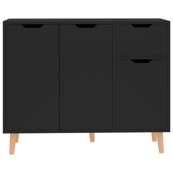Servantă, negru, 90x30x72 cm, lemn prelucrat WALTI