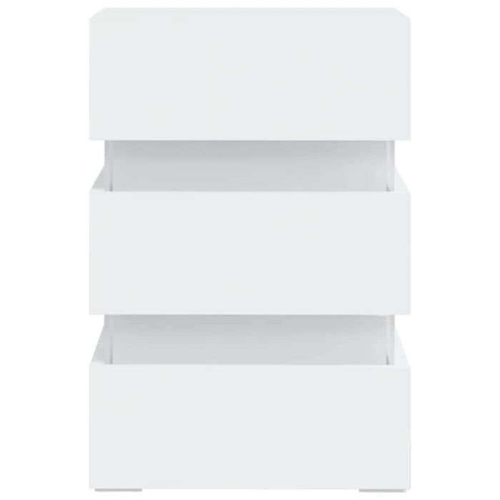 Dulap noptieră cu LED, alb, 45x35x67 cm, lemn prelucrat - WALTI WALTI