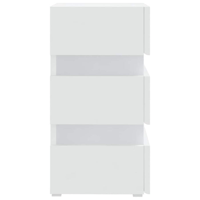 Dulap noptieră cu LED, alb, 45x35x67 cm, lemn prelucrat - WALTI WALTI