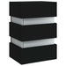 Dulap noptieră, cu LED, negru, 45x35x67 cm, lemn prelucrat - WALTI WALTI