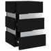 Dulap noptieră, cu LED, negru, 45x35x67 cm, lemn prelucrat - WALTI WALTI
