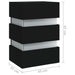 Dulap noptieră, cu LED, negru, 45x35x67 cm, lemn prelucrat - WALTI WALTI