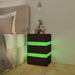 Dulap noptieră, cu LED, negru, 45x35x67 cm, lemn prelucrat - WALTI WALTI
