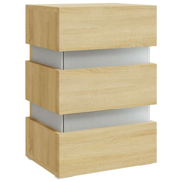 Dulap noptieră cu LED stejar sonoma, 45x35x67 cm lemn prelucrat - WALTI WALTI