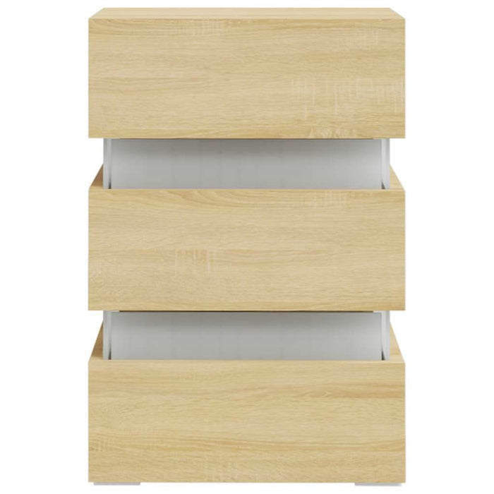 Dulap noptieră cu LED stejar sonoma, 45x35x67 cm lemn prelucrat - WALTI WALTI