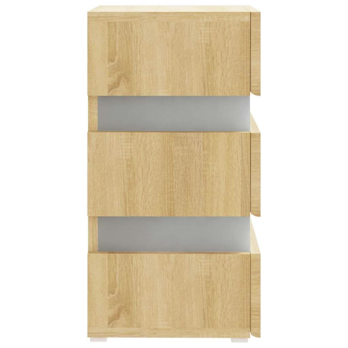 Dulap noptieră cu LED stejar sonoma, 45x35x67 cm lemn prelucrat - WALTI WALTI